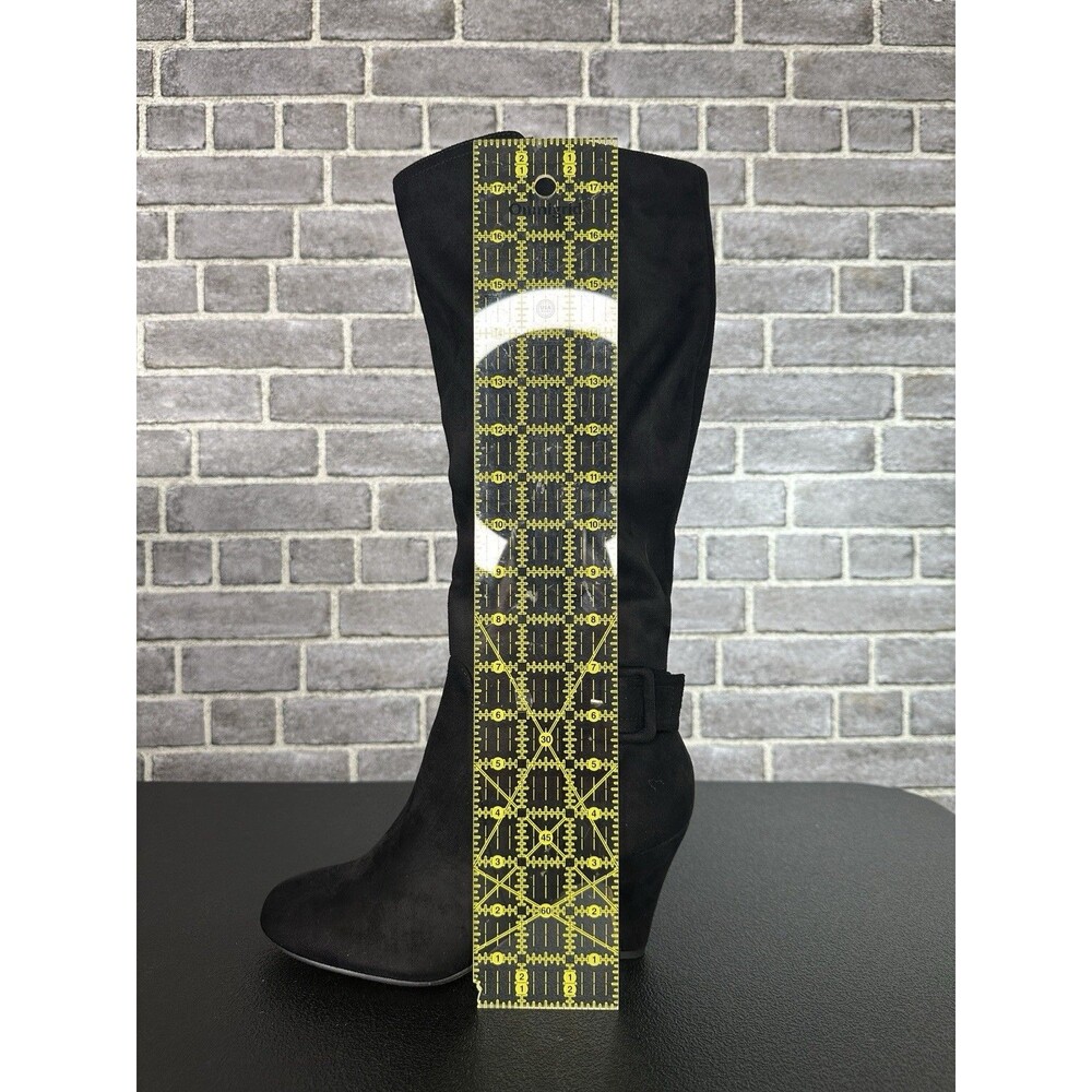 Bella Vita Womens 10 W Black Super Suede Troy II High Heel Boots NIB - Picture 2 of 8